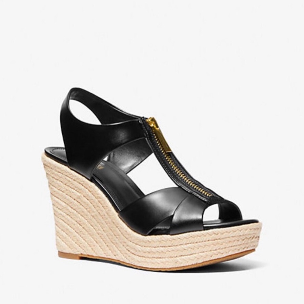 Michael Kors Roslyn Black Wedge Sandal